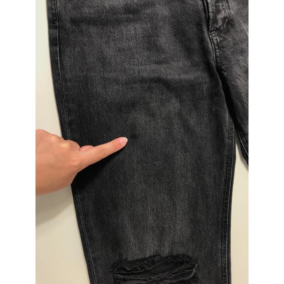 Agolde Lana Jean Mid Rise Vintage Straight Distressed Black Disorder Capsule - Picture 10 of 12